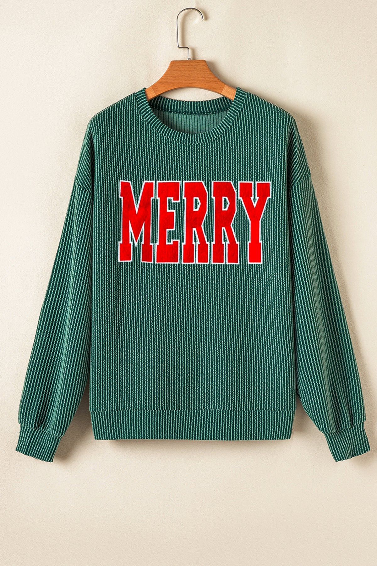 Green JOLLY Long Sleeve Top and Pockets Pants Set