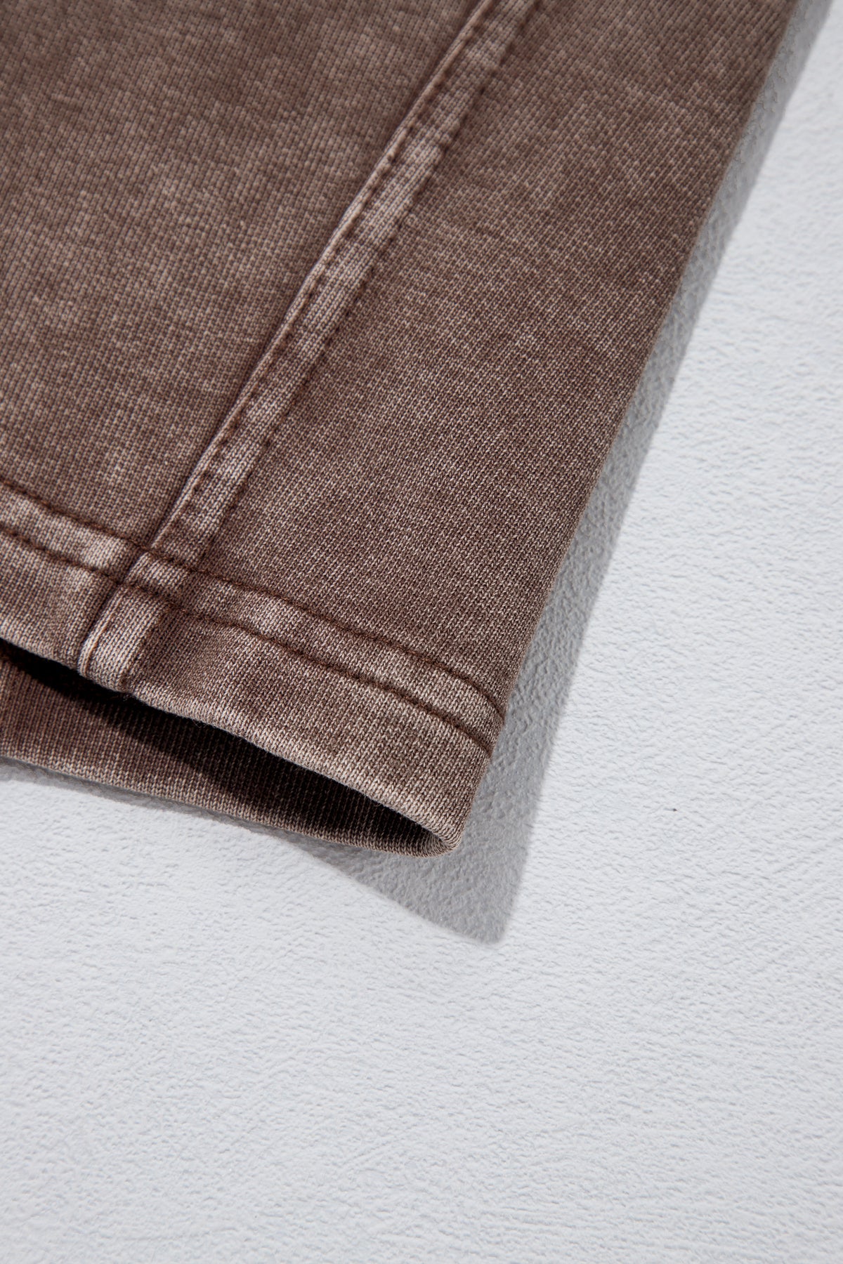 Carbon Grey Mineral Wash Seam Detail Elastic Waist Barrel Pants