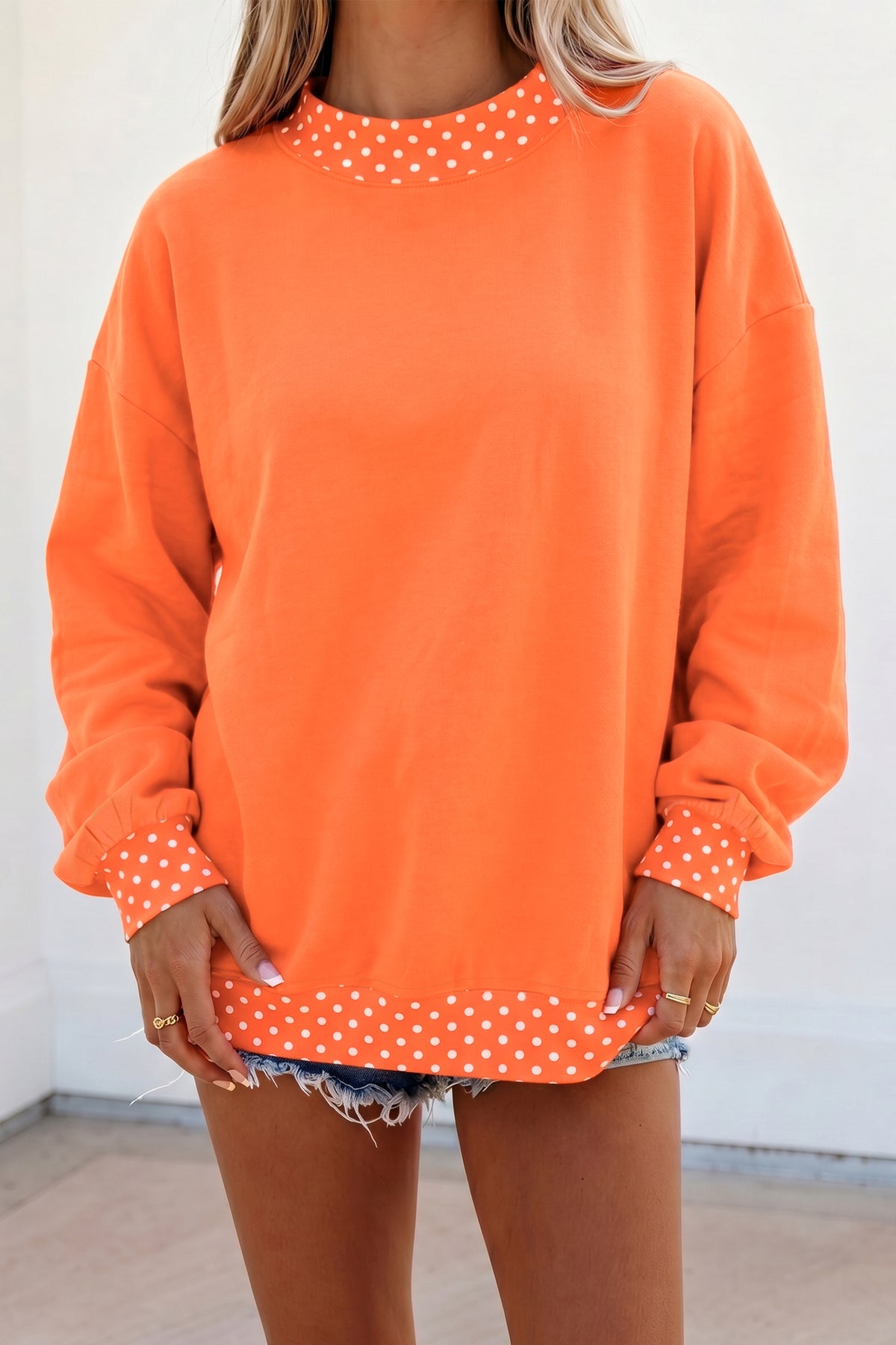 Pink Polka Dot Sweatshirt