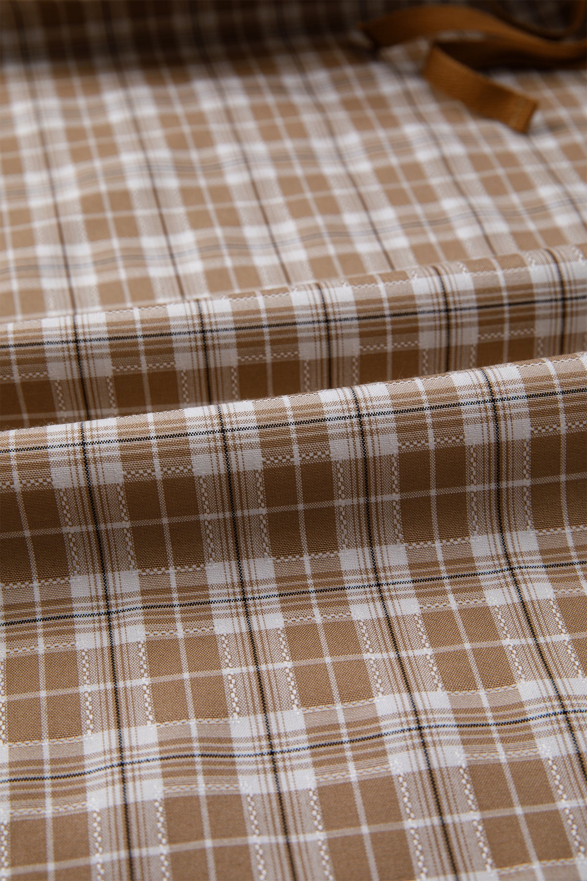 Chestnut Plaid Print Elastic Waist Bow Tie Contrast Detail Jogger Pants