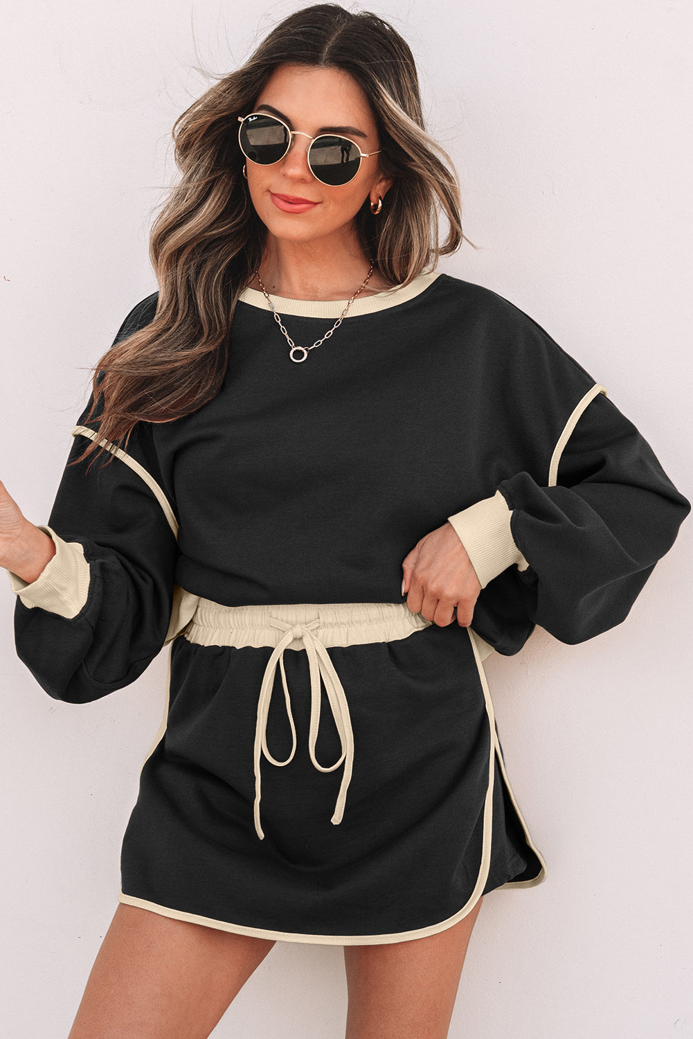 Color Contrast Skort Set