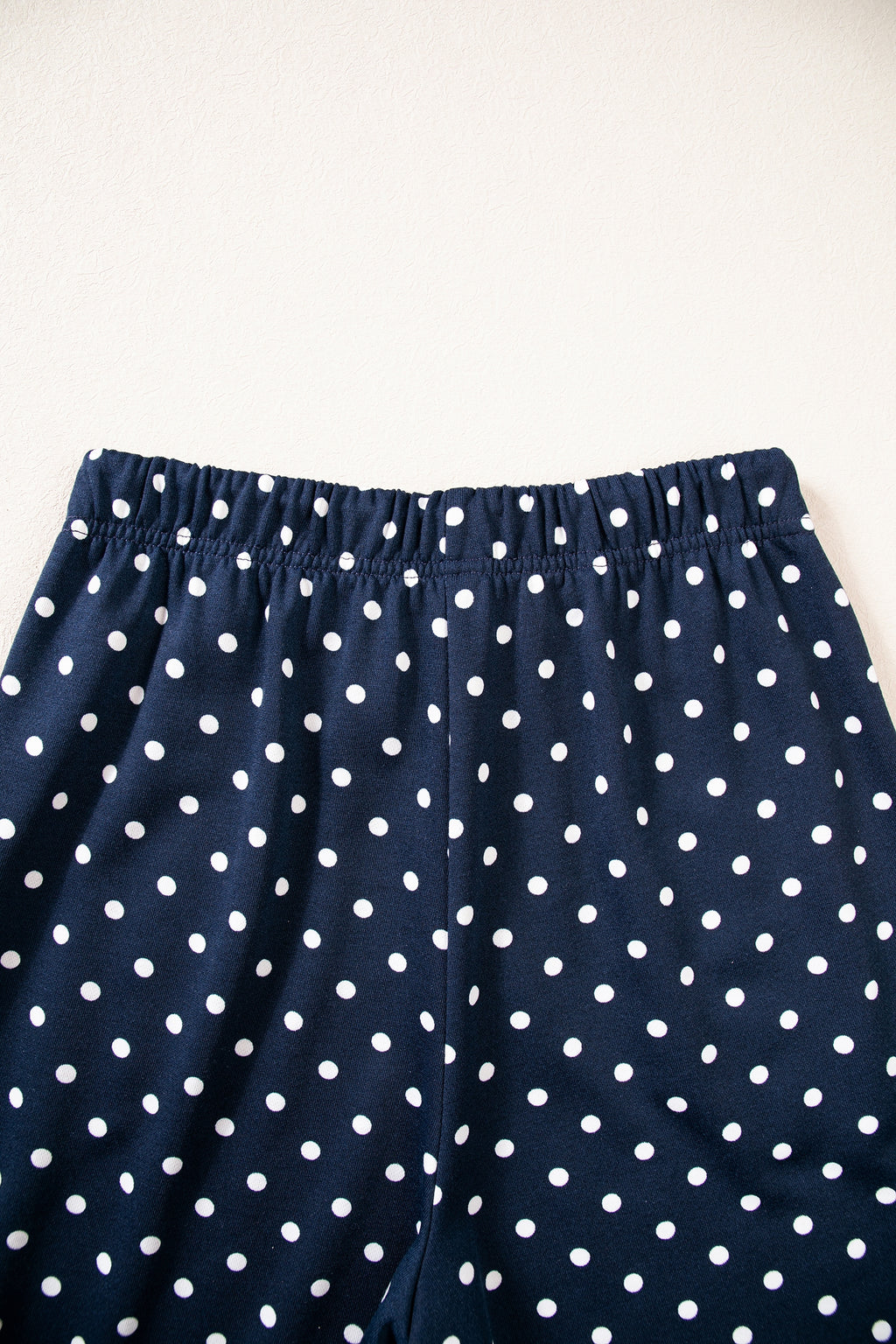 Red Polka Dot Drawstring Wide Leg Long Sleeve Top Pant Set